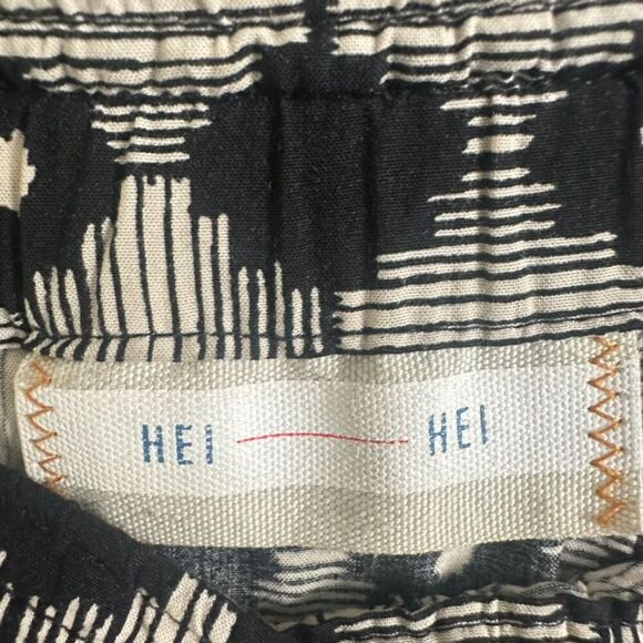 Anthropologie Hei Hei Geometric Jogger Pants Women's S Black Crochet‎ Boho - Picture 4 of 10
